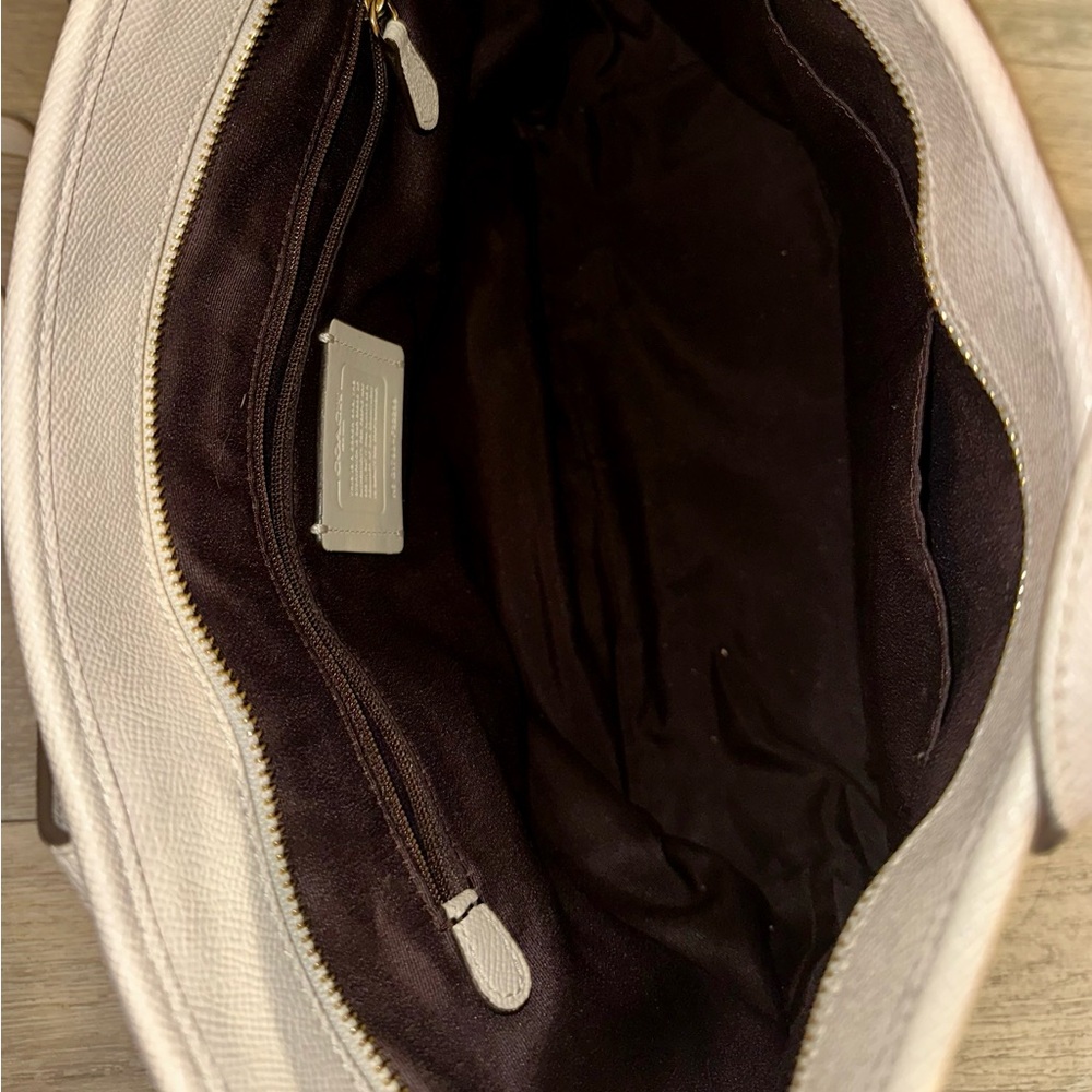 Coach White Leather Tote with Gold Star & Stud Accents - Picture 6 of 6